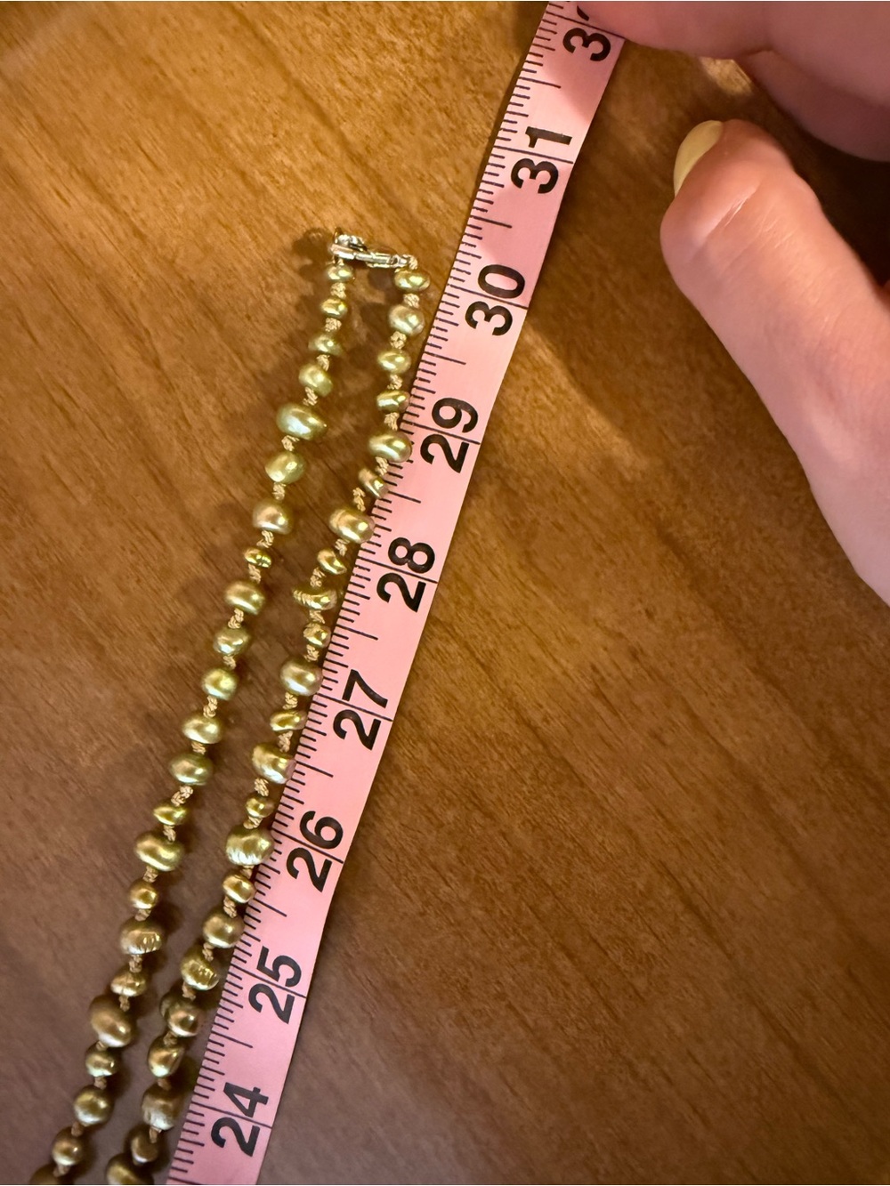 Honora Pistachio Green Cultured Freshwater Baroque Pearl Multi-Strand Necklace - Picture 6 of 6